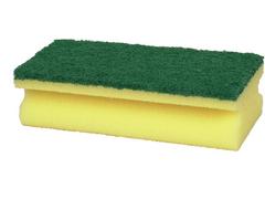 WhiteLabel Skuresvamp 15x7cm 10stk gul