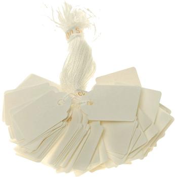 WhiteLabel Hængemærke NR. 8 18x28mm hvid 1000stk (6933)