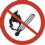 WhiteLabel Forbudsskilt Ø225mm 'rygning og åben ild forbudt' aluminium