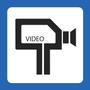 WhiteLabel Piktogram 100x100mm 'VIDEO' blå