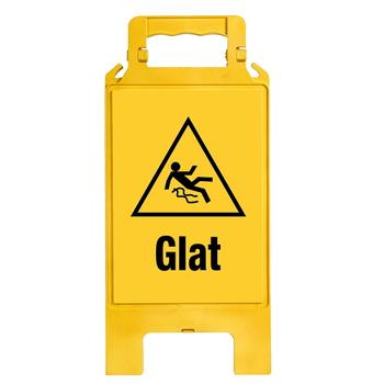WhiteLabel Afspærringsstander 'GLAT' 60x27,5cm gul (1230000)