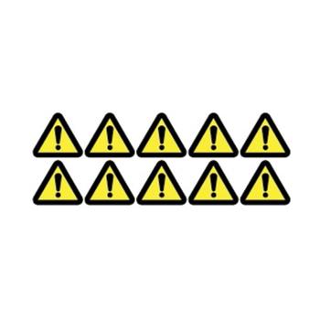 WhiteLabel Advarselsskilt 50mm 'Advarsel' trekant gul (1332000)