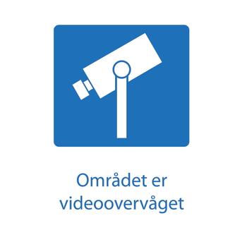 WhiteLabel A4 piktogram 'Området er videoovervåget' blå (1183700)