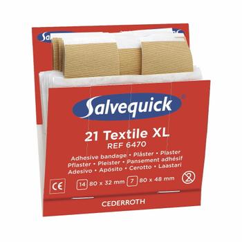 SALVEQUICK 6470 tekstilplaster STR. XL 6x21stk (1016300)