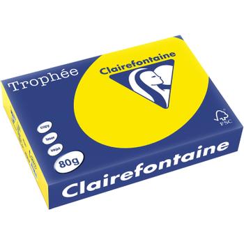 TROPHEE A4 kopipapir 80g fluo gul 500ark (2977C)