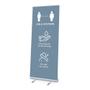 WhiteLabel Roll-up 85x200cm 'HOLD AFSTAND' blå