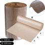 WhiteLabel Boblefolie med papir 100cm x 100m klar/brun