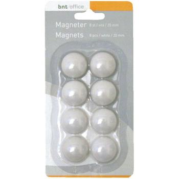 BNT magneter Ø20mm hvid 8stk (884507)