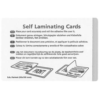 BNT selvklæbende lamineringskort 66x100 mm (460900)
