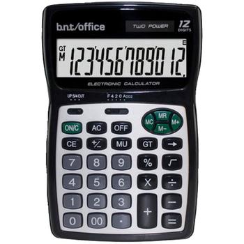 BNT 7.5x12cm Office 55 mini regnemaskine sort (109000)