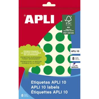 APLI farvedots Ø19mm grøn 320stk (2745)