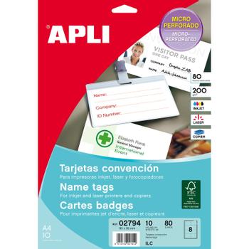 APLI navneskilte 90x55mm 200g 80stk (2794)