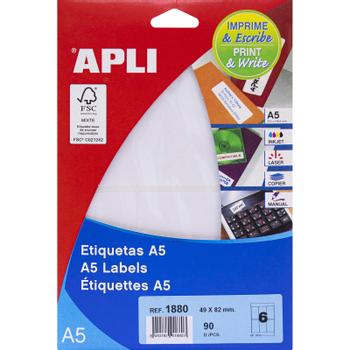 APLI Print & Write etiketter 53x82mm (1880*10)