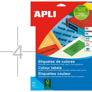 APLI etiketter 105x148mm grøn (12994)