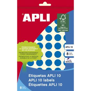 APLI farvedots Ø13mm blå 616stk (2735)