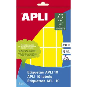 APLI etiketter 40x25mm gul 128stk (2754*10)