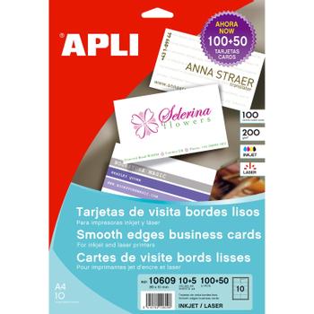 APLI visitkort 89x51mm 200g 100stk (10609)