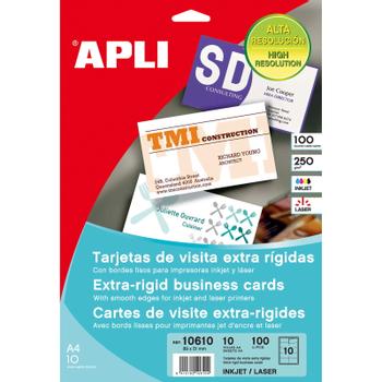APLI visitkort 89x51mm 250g 100stk (10610)