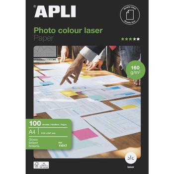 APLI dobbeltsidet fotopapir A4 160g 100ark (11817)