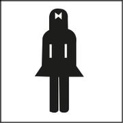 APLI D-sign klistermærke damer 114x114 mm