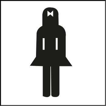 APLI D-sign klistermærke damer 114x114 mm (835)