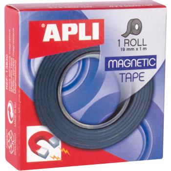 APLI magnettape 19mmx1m sort (13830)