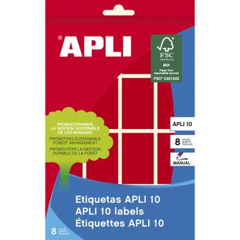APLI etiketter 40x25mm rød 128stk (2756*10)