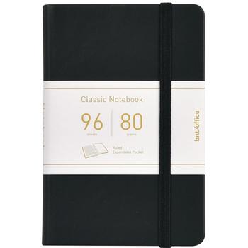 BNT PU Notebook A6 med linjer i sort (513310)