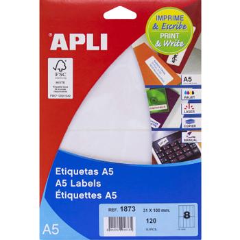 APLI 31 x 100 mm etiketter hvid (1873*10)