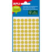 APLI etiketter Ø8mm gul 288stk