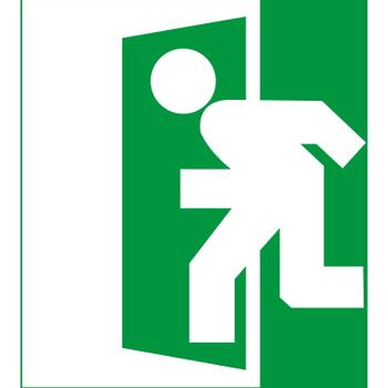APLI D-sign klistermærke Nødudgang 114x114mm (10432)