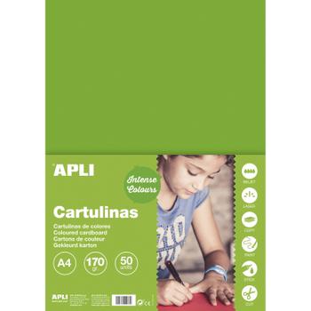 APLI karton A4 170g græsgrøn 50ark (14240)