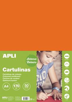 APLI karton A4 170g orange 50ark (14238)