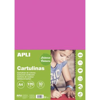 APLI karton A4 170g fuchsia 50ark (14248)