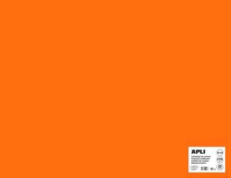APLI karton 50x65cm 170g orange 25ark (14264)