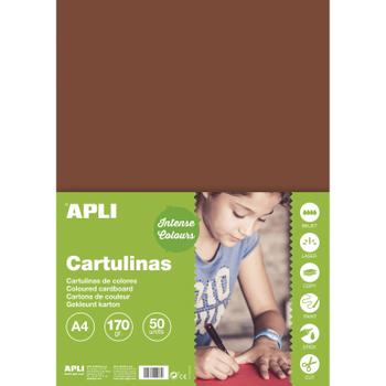 APLI karton A4 170g brun 50ark (14245)
