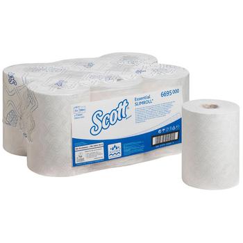 SCOTT aftørringspapir 19, 8cmx190m hvid 6ruller (1000007963)