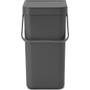 BRABANTIA Sort & Go affaldsspand 12L grå