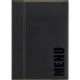 SECURIT Trendy menuomslag læder A4 sort
