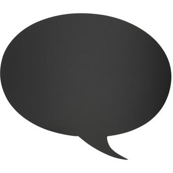 SECURIT chalkboard silhouette taleboble i sort (FB-BUBBLE)