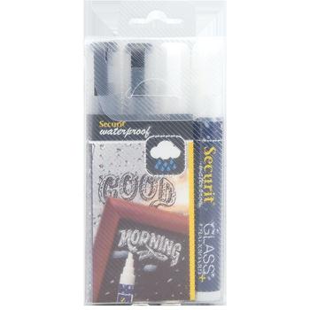 SECURIT kridtmarker 2-6mm sort/hvid 4stk (SMA610-V4-BW)