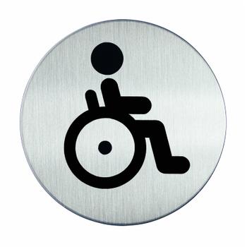 DURABLE handicaptoilet piktogram Ø83mm (490623)