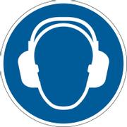 DURABLE påbudsskilt  Ø43cm vinyl blå