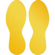 DURABLE gulvmarkering fødder signalgul 5par