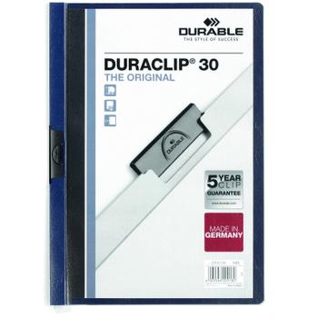 DURABLE Duraclip A4 klemmemappe 30ark blå (220028*25)