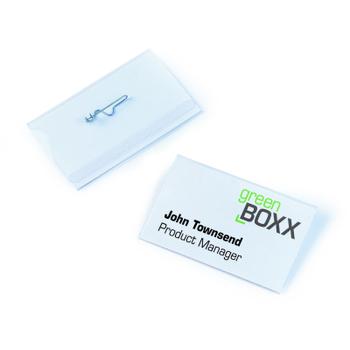 DURABLE navneskilt i tværformat med nål (800419)
