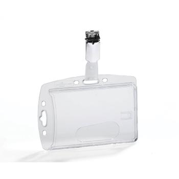 DURABLE 54x87mm 1-kort kortholder med stropklemme transparent (895619*10)