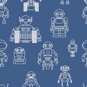 WhiteLabel Gavepapir robotter 75cmx50m blå