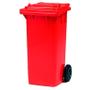 WhiteLabel Skraldespand 120L 480x540x930mm rød