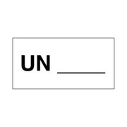 WhiteLabel Fareetiket UN 50x100mm sort/hvid 250stk